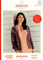 Knitting Pattern - Sirdar 10026 - Jewelspun Aran - Top Down Cardigan